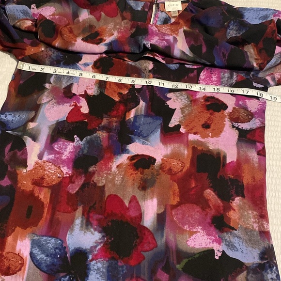 Cupio Women’s Floral Blouse Small Ruffles Long Sleeve High Low Whimsigoth - Picture 9 of 13